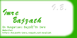 imre bajzath business card